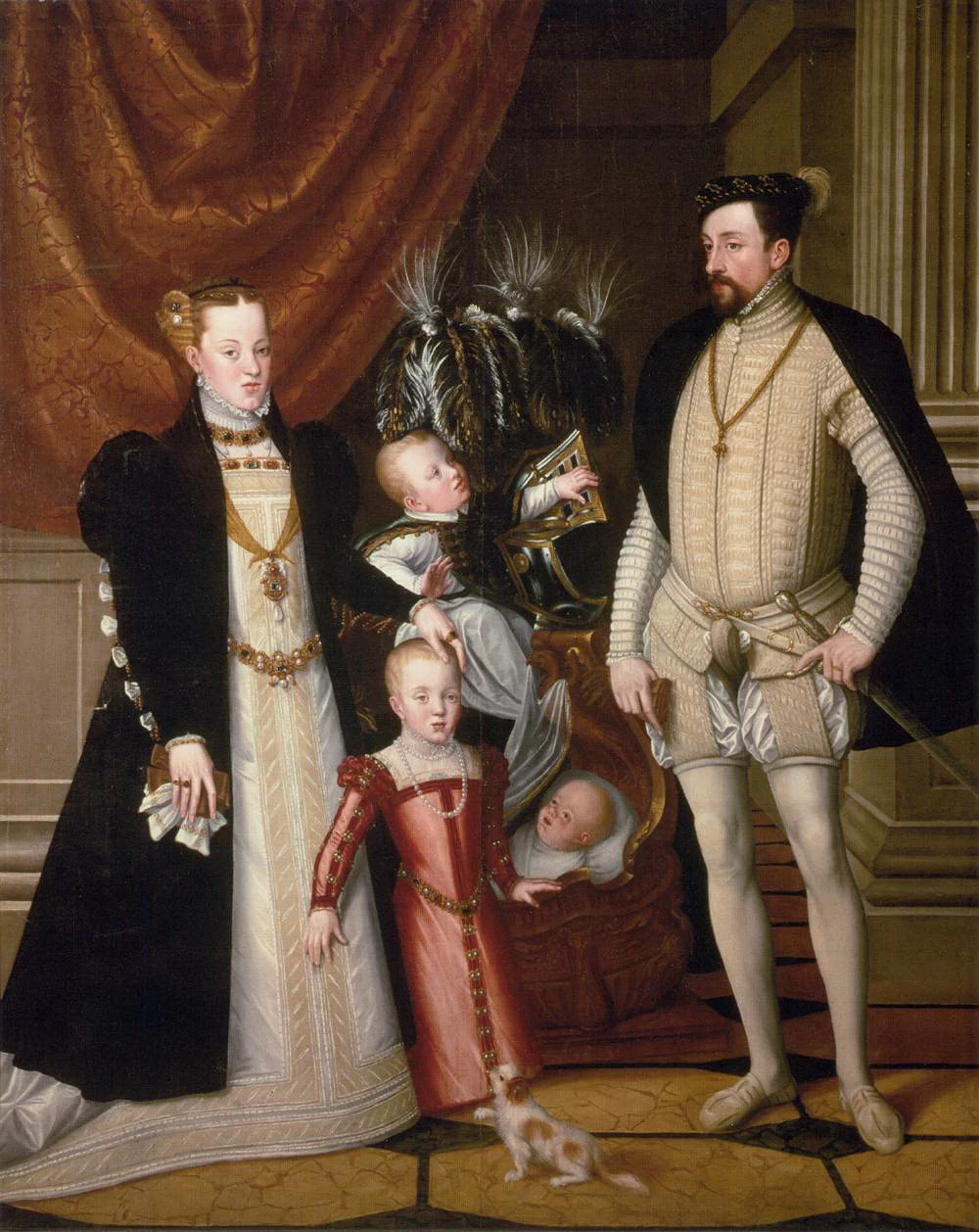Massimiliano II, sua moglie e tre figli - Kunsthistorisches Museum, Vienna